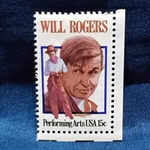 Uncirculated USA 1979 Will Rogers: American Arts 15 Cent Stamp!!